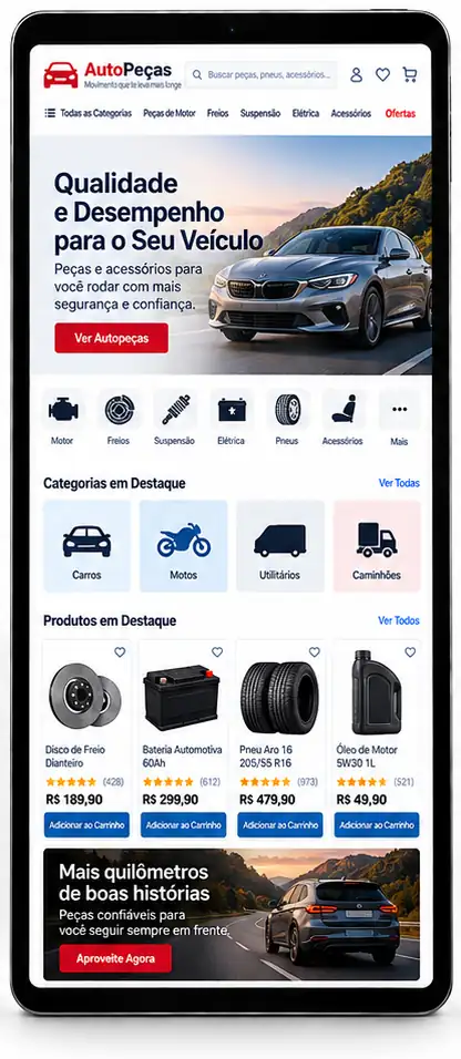 Site para Loja de Acessórios Automotivos Criar Site Profissional