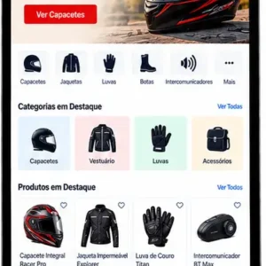 Site para Loja de Acessórios para Motociclistas Criar Site Profissional