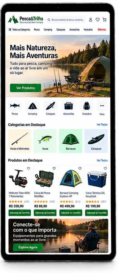 Site para Loja de Camping e Montanhismo Criar Site Profissional