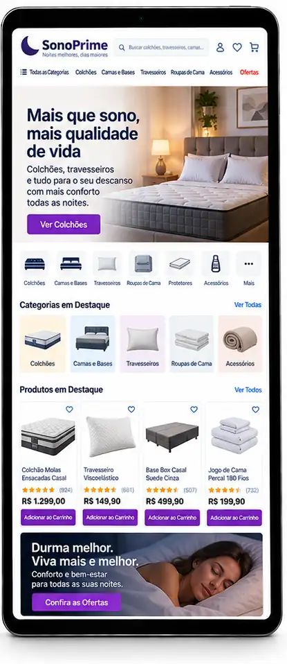 Site para Loja de Colchões e Conforto Criar Site Profissional