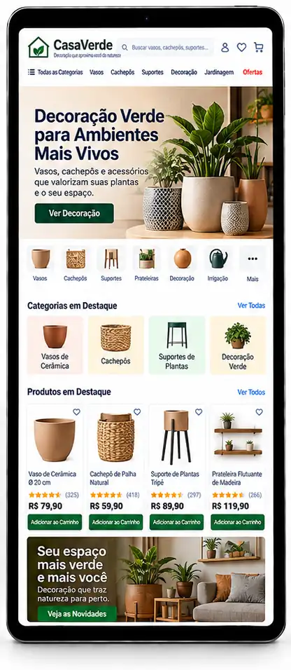 Site para Loja de Decoração Natural Criar Site Profissional