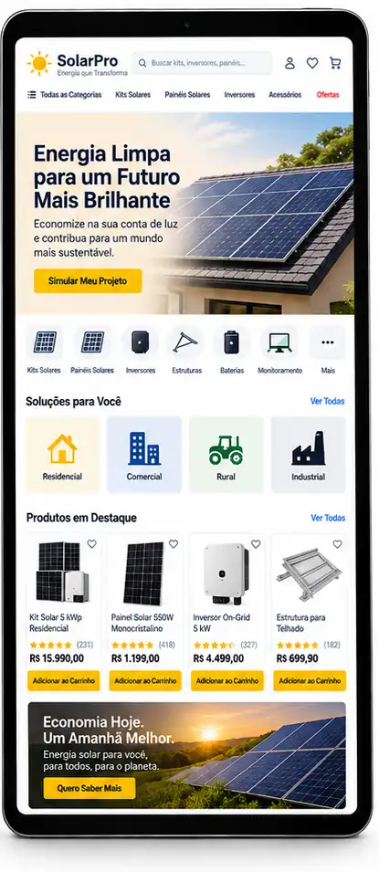 Site para Loja de Energia Solar Criar Site Profissional