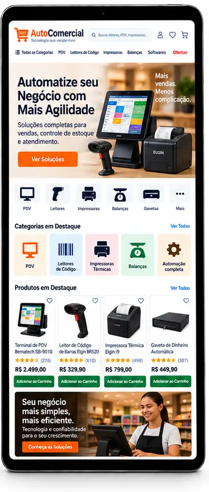 Site para Loja de Equipamentos para Comércio Criar Site Profissional