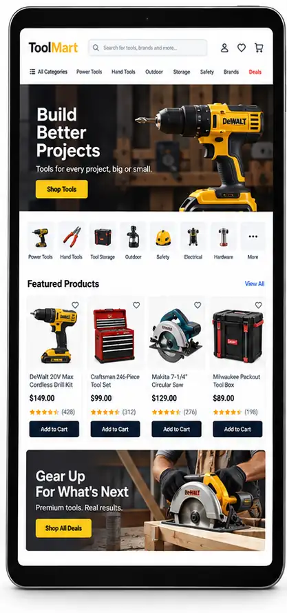 Site para Loja de Ferramentas e Equipamentos Criar Site Profissional
