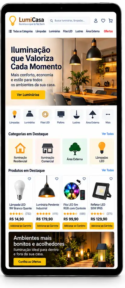 Site para Loja de Iluminação para Jardim Criar Site Profissional