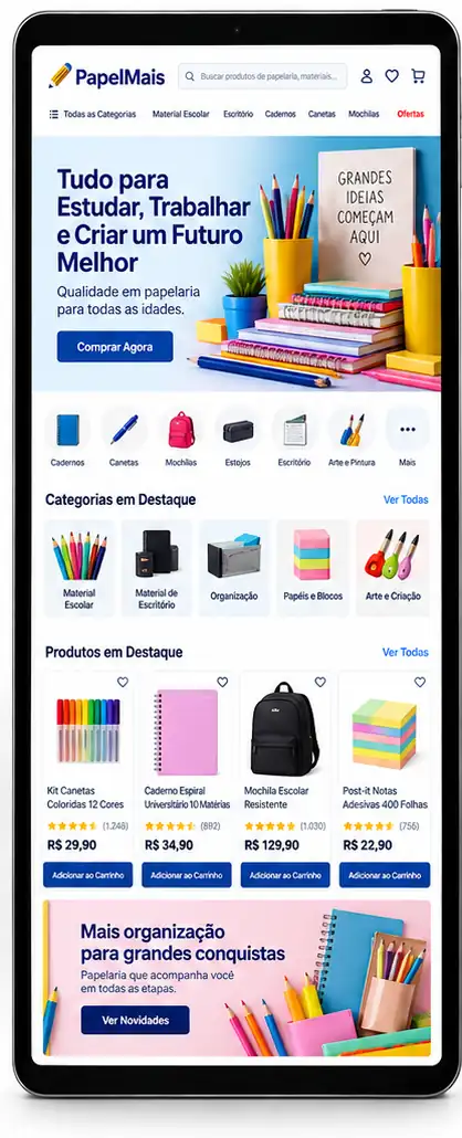 Site para Loja de Material Escolar Criar Site Profissional