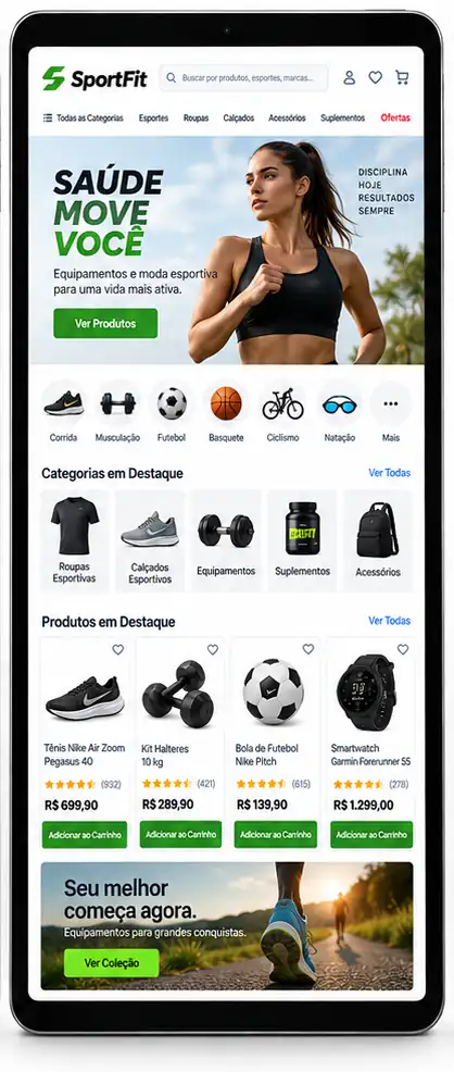 Site para Loja de Moda Fitness Criar Site Profissional