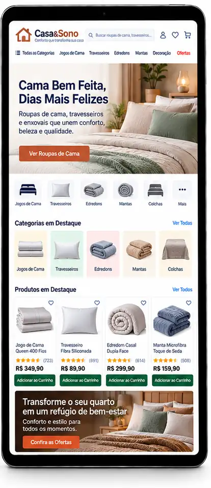 Site para Loja de Móveis para Quarto Criar Site Profissional