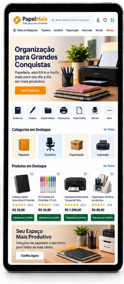 Site para Loja de Organização e Escritório Criar Site Profissional