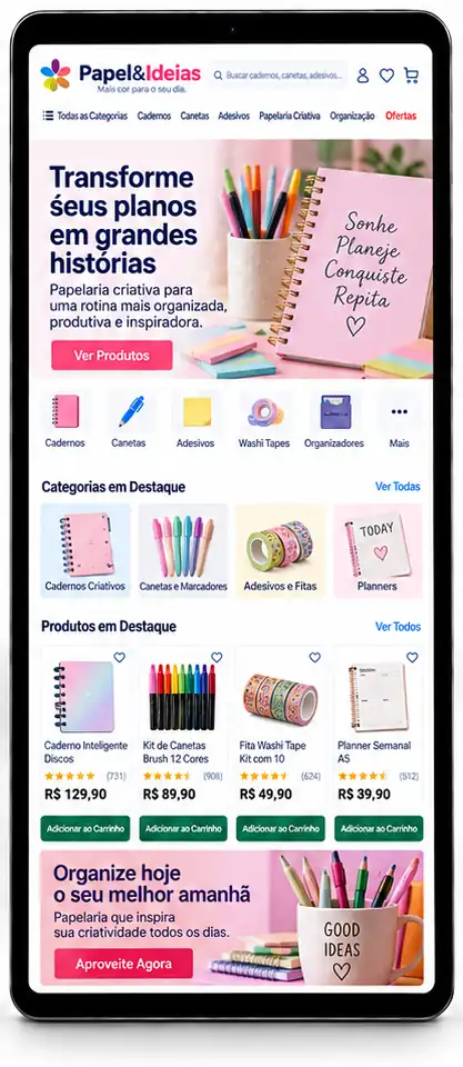 Site para Loja de Papelaria Criativa Criar Site Profissional