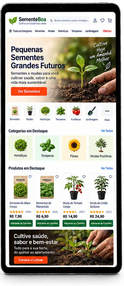 Site para Loja de Plantas e Vasos Criar Site Profissional