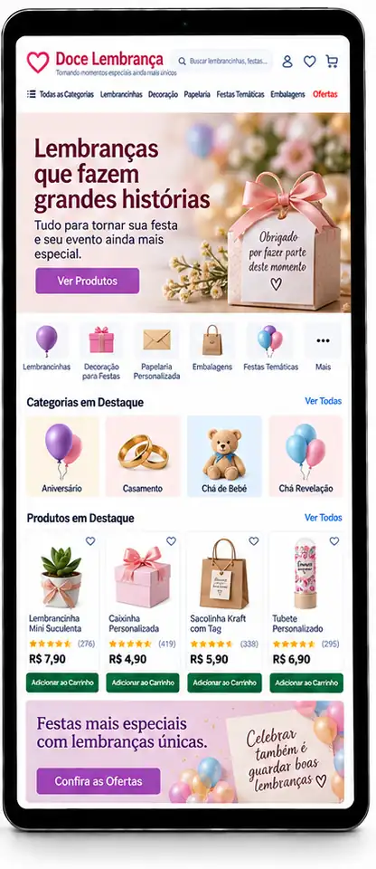 Site para Loja de Presentes e Papelaria Criar Site Profissional