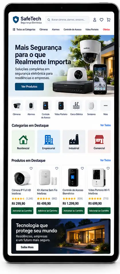 Site para Loja de Segurança Eletrônica Criar Site Profissional
