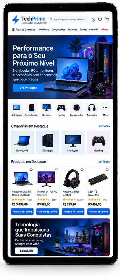 Site para Loja de Tecnologia Gamer Criar Site Profissional