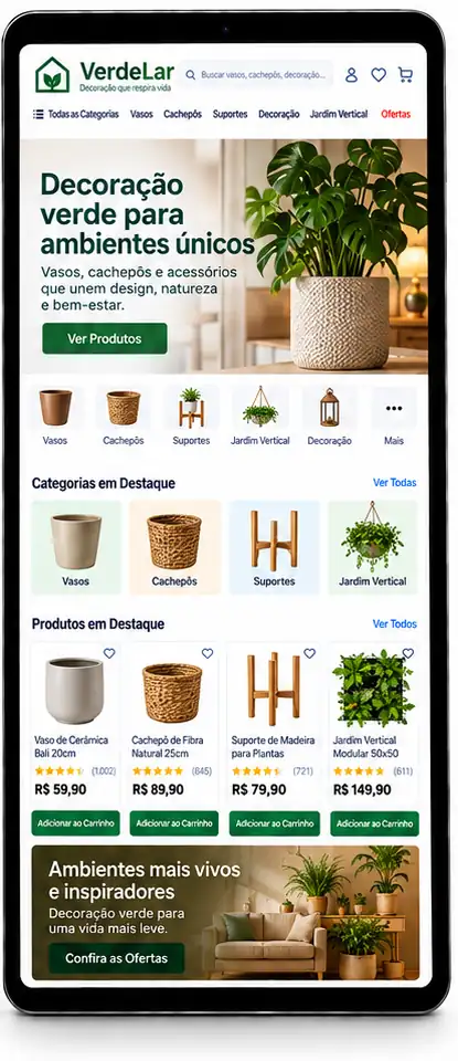 Site para Loja de Vasos e Decoração Criar Site Profissional