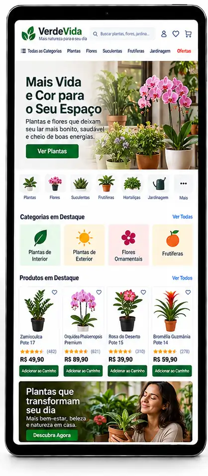 Site para Floricultura e Jardim Online Criar Site Profissional