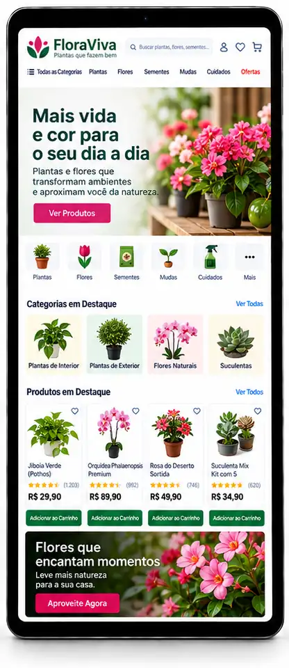 Site para Floricultura Online Criar Site Profissional